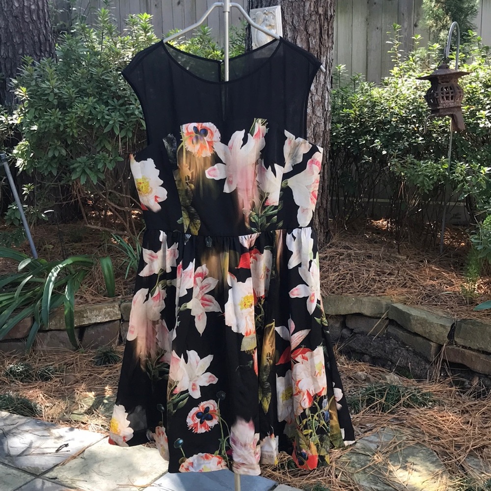 Ted Baker London “Cameela” Floral Cocktail Dress